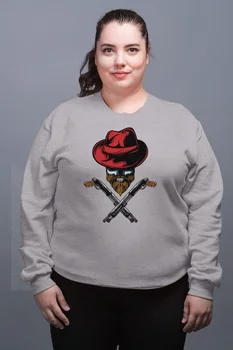 

Angemiel Wear Red Hat Rebel Gray Female Sweatshirt