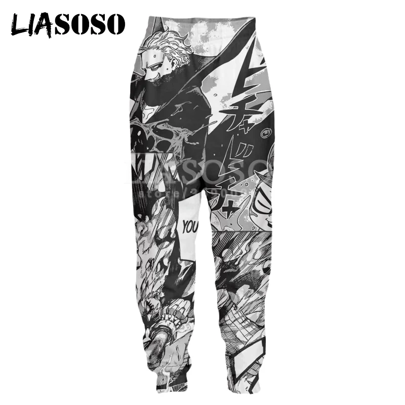 LIASOSO, новинка, Harajuku, аниме, комиксы, Boku, No Hero, Academy, 3D принт, штаны, унисекс, хорошее качество, цветные, для бега, тренировочные штаны, G3128