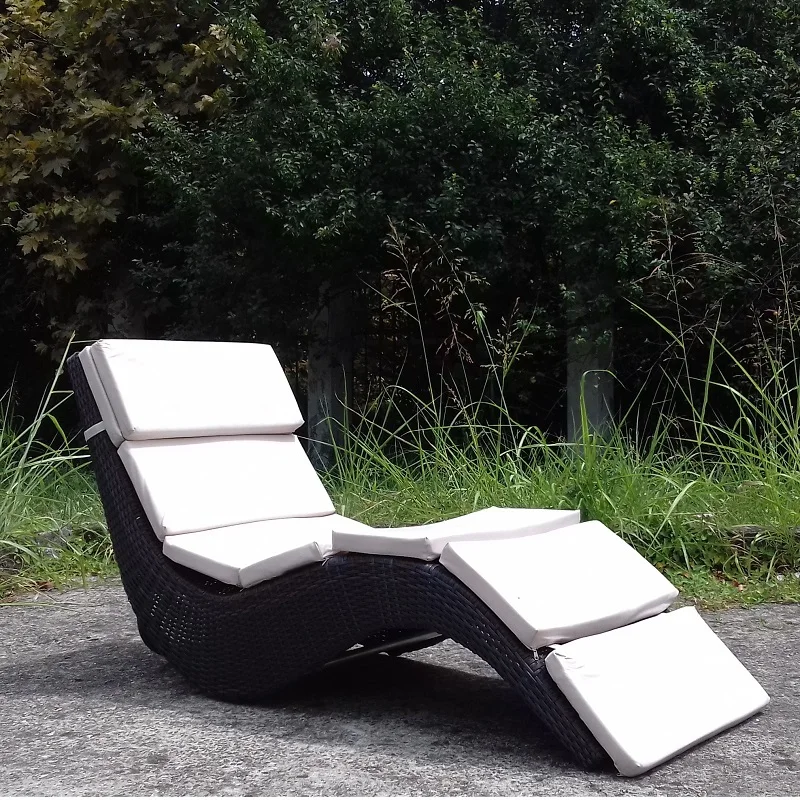 Chaise Lounge faux rattan Wave color Wenge шлифованный. Free shipping to Russia terminal in receiving. | Мебель