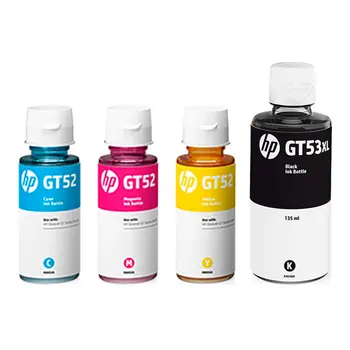 

HP GT53XL -52 4 COLOR ORIGINAL INK CARTRIDGE SET (4 PCS) HP Smart Tank 500-515-530-519 Yellow Pink Blue Black Original Live