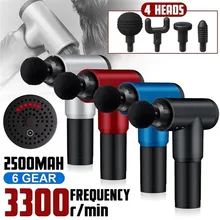 Мышечный Стимулятор массажный пистолет Вибрационный глубокую релаксацию фитнес-Терапия упражнения боли Электрический массажер для тела для шеи