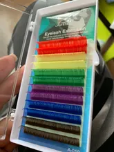 Marca 0,1 C D mezcla individual Pestaña De Colores Natural Color Caramelo Suave falso de extensión de pestañas maquillaje de ojos pestañas falsas coloridas