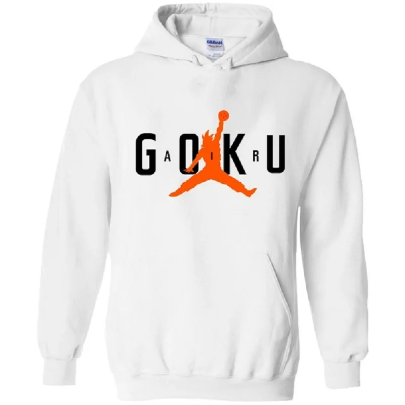 Dragon Ball Z Air Goku Air Vegeta забавные толстовки с принтом удобный Топ пуловеры толстовки с капюшоном - Цвет: white1