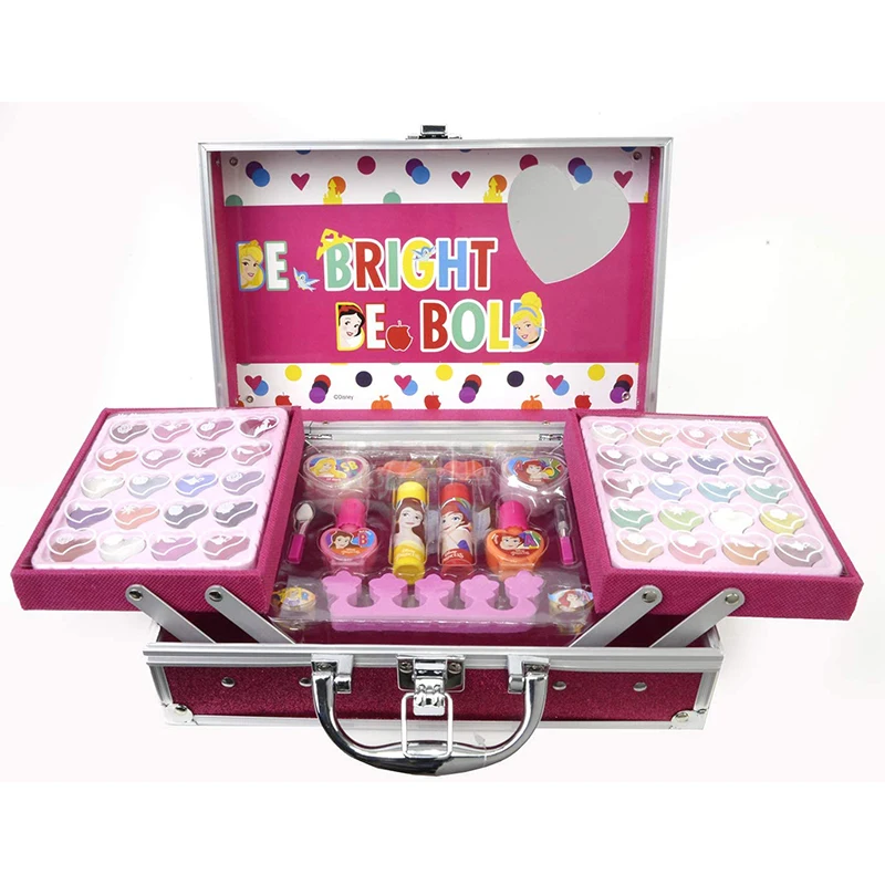 Disney Princess Makeup Train Case - Maletín de Maquillaje de 2 Pisos - Set completo de makeup para Niñas - Princesas Disney, un Maletín Reutilizable con Espejo, Regalos, Creatividad y diversión, Cumpleaños 1580177E