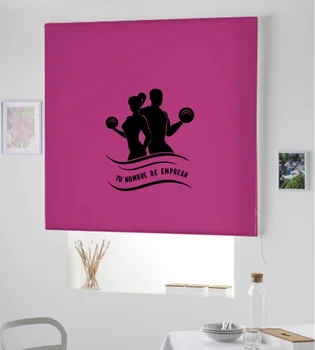 

Blind Iroa with themed and company name/Gyms Unisex ROLLER BLINDS TRANSLUCENT! (FUCHSIA 100X175)