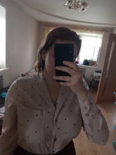 Casual Women Blouse Tops Collar Long-Sleeve Office-Work Printed Polka-Dot Fashion Ladies