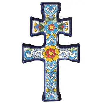 

Home cross ceramic 18cm/7 inches - ceramic glazed up handmade - Made in Spain - Spanish - Seville - MIJASCERAMIC crafts -