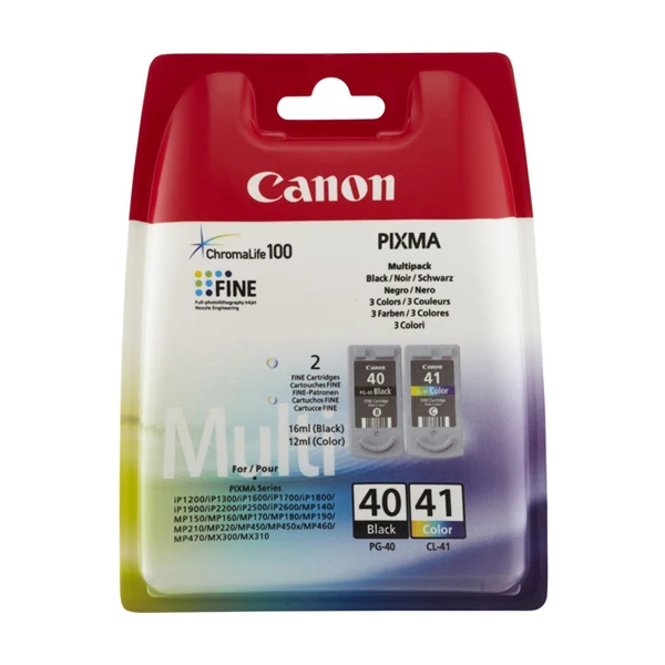 Чернильный картридж(упаковка из 2) Canon PG-40/CL41 триколор черный
