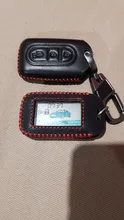 Cuero coche caso clave de Starline E63 E90 E91 E61 E95 E66 2-coche alarma LCD controlador remoto llavero transmisor llaves cubierta