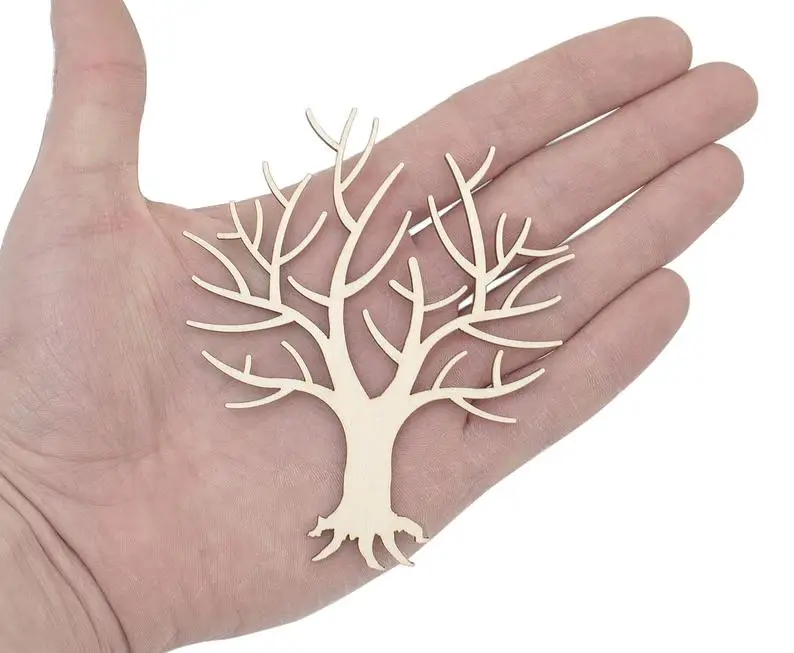 

Wooden Tree with Roots (10cm) Shape Wood Tree Art Projects Craft Christmas Decoration Gift Decoupage 0721
