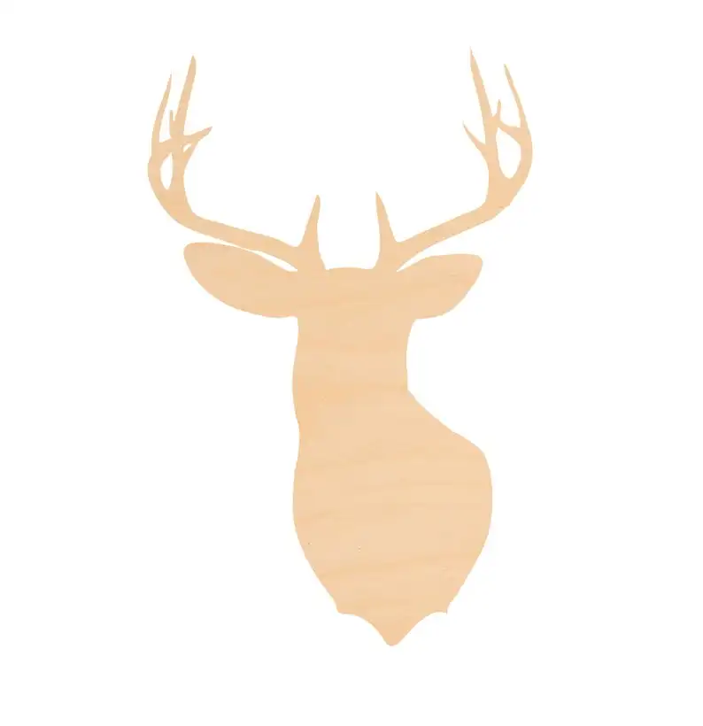 10 шт. голова оленя лазерная резка деревянная форма ремесло поставка