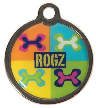 

Address on dog collar rogz fancy dress multicolor pop art S-20 mm