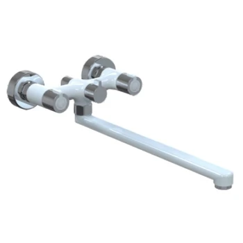 

Gappo g2249 bath faucet, long cast, Chrome/White