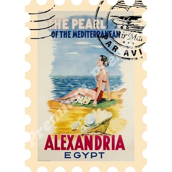 

Egypt vinyl souvenir magnet vintage tourist poster