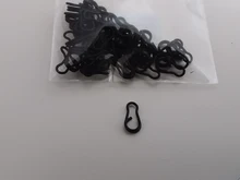 HYBOLAN-Pinzas a presión para pesca de carpa, 50 Uds., Conector de cambio rápido, Terminal de pesca de carpa, enlace negro mate para accesorios de aparejo