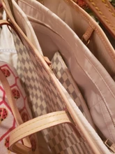 Bolso organizador de maquillaje para mujer, bolsa de base portátil de nailon de calidad, para Neverfull PM MM GM, hecho a mano