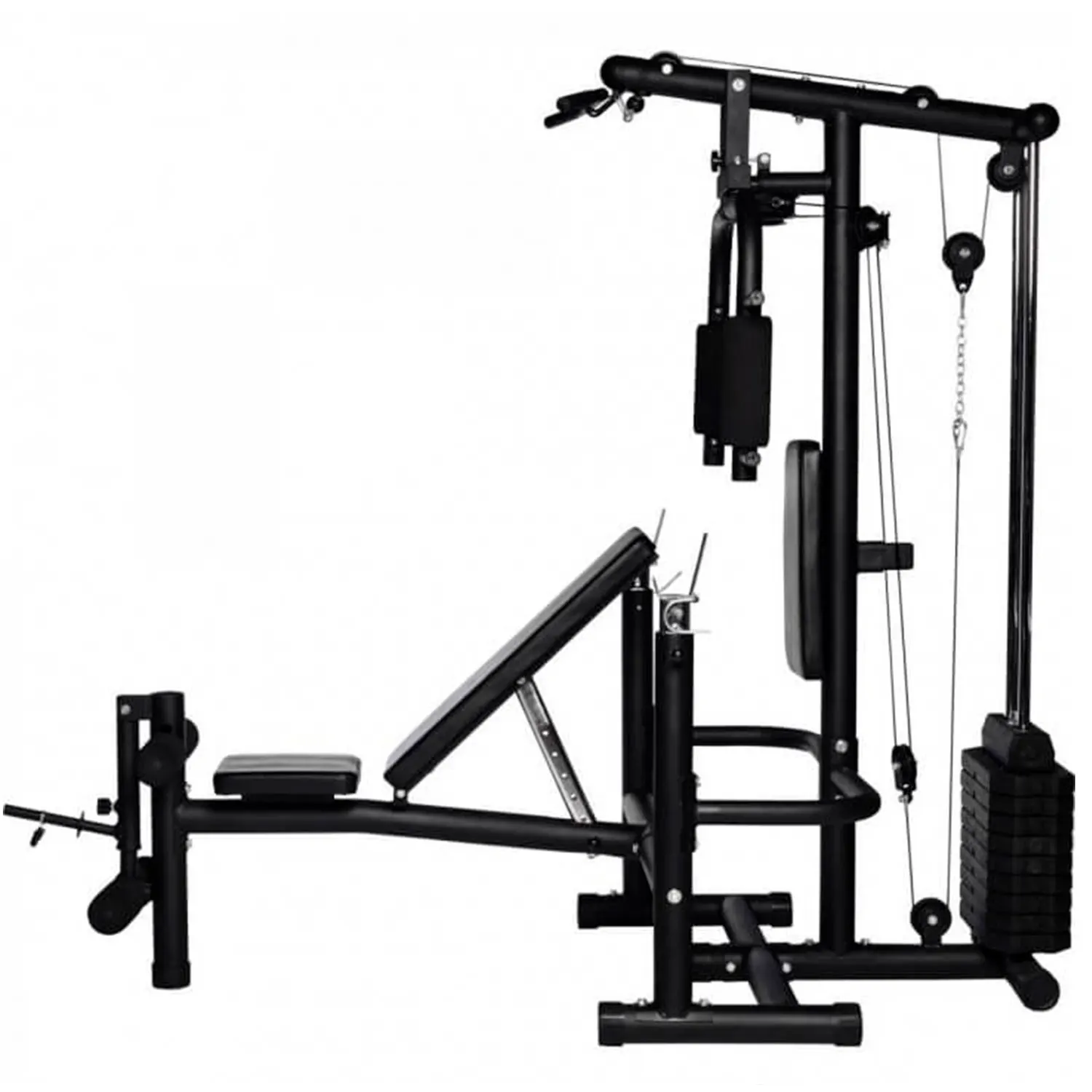 Силовой комплекс со скамьей DFC Homegym(три короба+ два груза