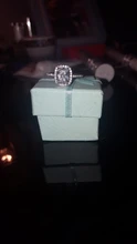 CC Anillos para las mujeres de la Boda nupcial Anelli joyería de moda anillo de compromiso de oro blanco Anillos de Color CC595