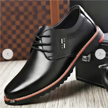 

Men shoes high quality leather shoes lace-up casual shoes fashion oxfords men's shoes d \ Business