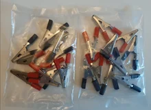 Connector Battery-Plug Alligator-Clips Crocodile-Clip Test-Probe Plastic-Handle Metal