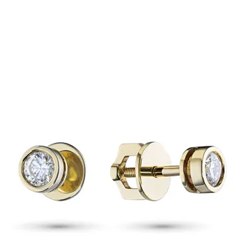 

Yellow gold pouches with diamond п03с071673