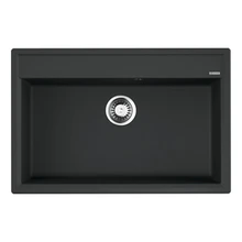 Мойка для кухни Omoikiri Daisen 77-BL Artgranit(Черный)(Устойчива к царапинам, термостойкая, перелив, встраиваемая