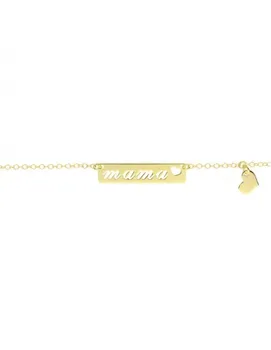 

Bracelet Silver Gilded with sheet "mama"