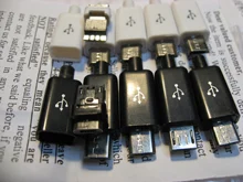 10 unids/lote YT2153Y Micro USB 4pin conector macho blanco/negro de datos OTG interfaz de línea de datos Cbale envío de la gota
