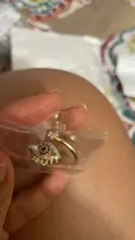 SIPENGJEL-anillos de circonia cúbica para mujer y niña, sortijas ajustables de ojo negro y oro rosa, joyería de boda de lujo