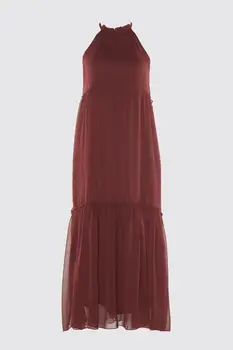 

Trendyol Shir Detailed Halter-Neck Dress TWOSS20EL2270