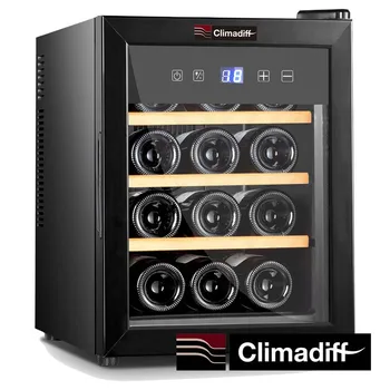 CLIMADIFF - Vinoteca CLS12H para 12 botellas térmicas, Bajo nivel de Ruido 33 dB, 34,5x51x48cm, clase energética A