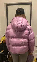 Womens Puffer Jacket Parkas Hooded-Coat Outwear Harajuku Korean-Fashion Winter