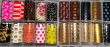 Decals Nail-Sticker Logo Fake-Foil-Paper False-Manicure-Decorations Holographic Designer