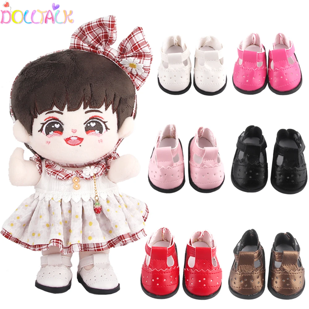 Hollow-carved Design 5.5cm Leather Doll Shoes For 14 Inch American Doll Boots Accessories For Russia,Lesly,Lisa,nenuco DIY Doll