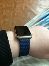 Correa de silicona trenzada elástica para Apple watch, correa de 44mm, 40mm, 38mm y 42mm para iWatch series 6, 5, 4, 3 se