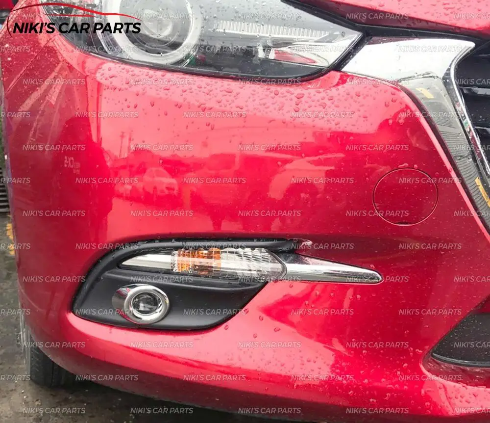 Реснички на передние противотуманные огни для Mazda 3- ABS пластик хром 2 шт. литье украшение Тюнинг Автомобиля