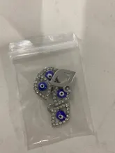 5 uds. Amuleto de ojo malvado pulsera de diamantes de imitación DIY cristal medallón de memoria viva accesorios pendientes COLLAR COLGANTE hallazgos