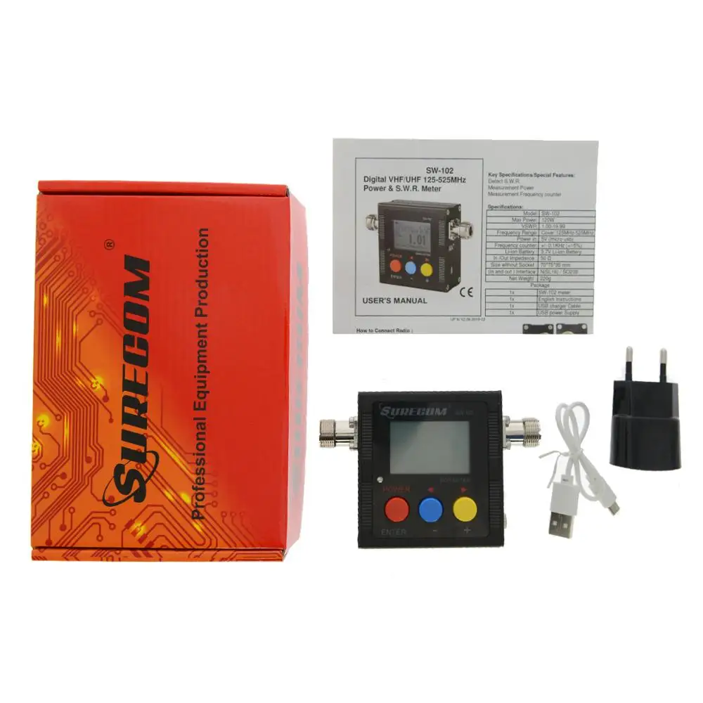 SURECOM SW-102N UV v.s.w. R. Метр+ 25 Вт нагрузка манекена(126684