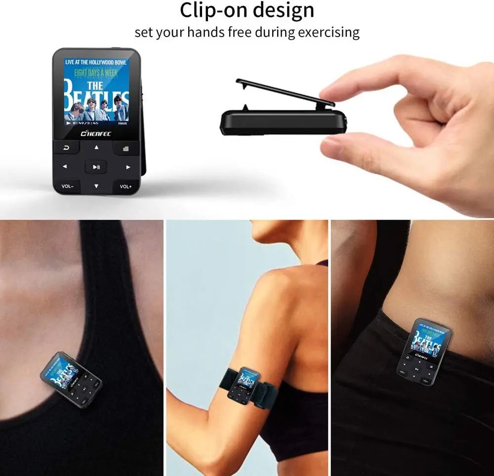 Bluetooth 5.0 MP3 Player 32GB Clip Sport Portable