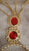 Jewelry Finger-Bracelet Thai Crystal Girls Indian Fashion Golden Shining Red