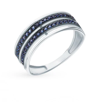 

Silver ring with cubic zirconia sunlight