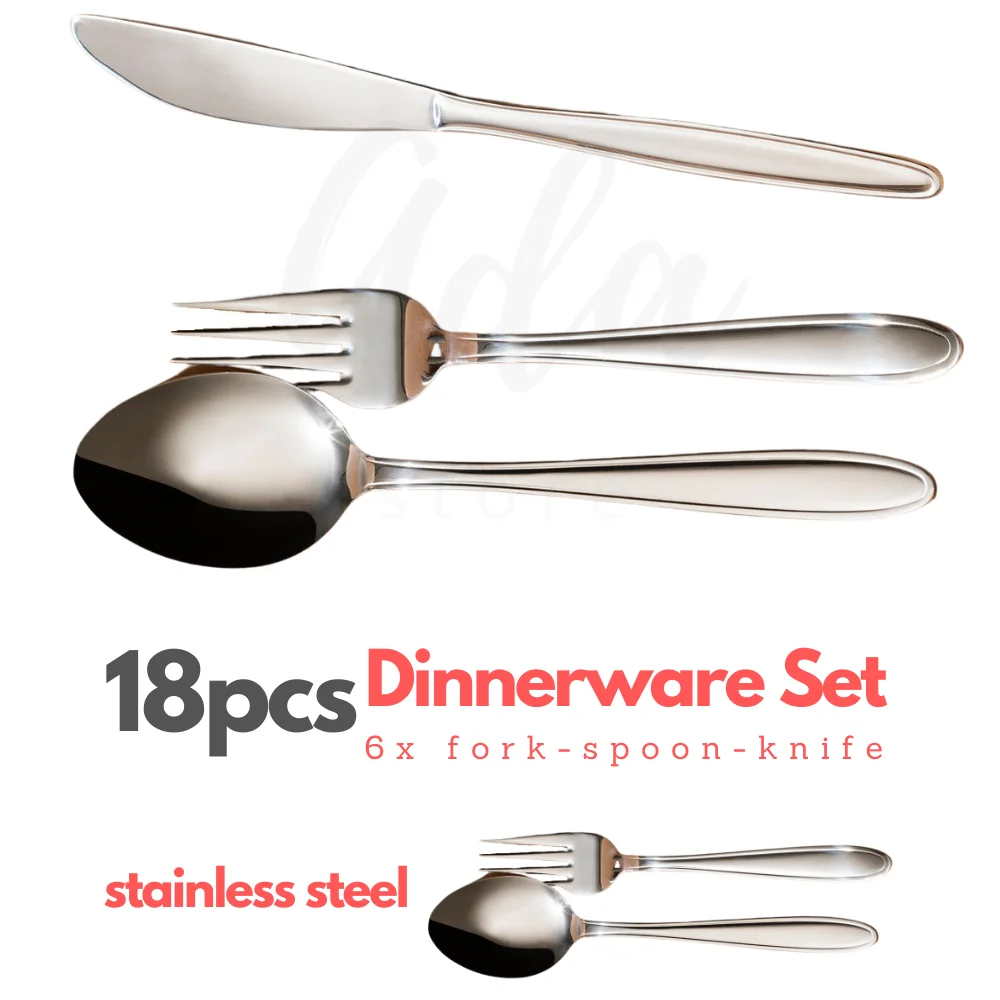 Sultan 6 Person 18pcs Stainless Steel Fork Spoon Knife Set Home Restaurant Kitchen Price Performance Product