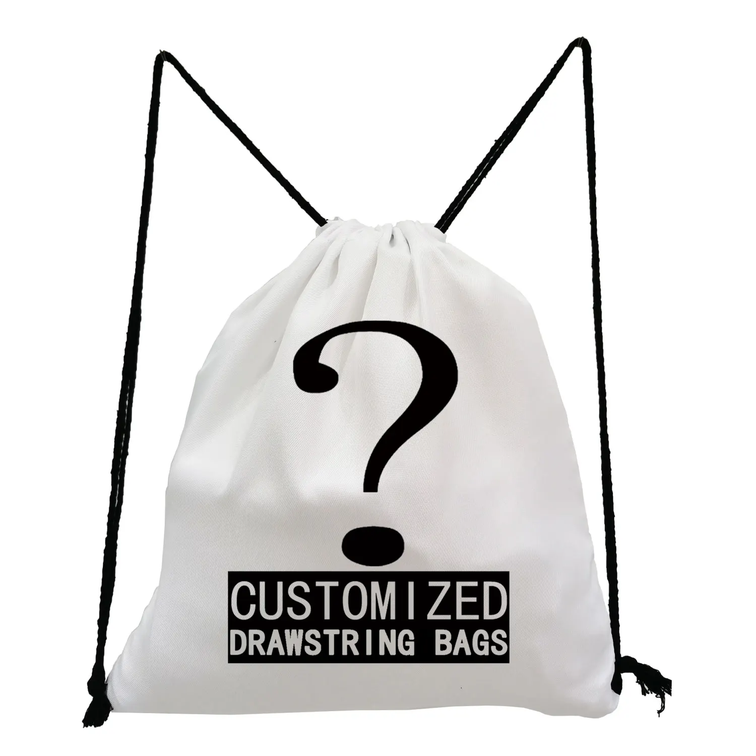 Personal Customized Drawstring Bag Boys Girls Gift DIY Logo Photo Casual Backpack Students Shopping School Travel Shoulder Bags