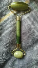 Rodillo de jade para masaje facial, rodillo masajeador de piedra de jade para cara y cuello, doble o individual de 4 tamaños, herramienta adelgazante y relajante