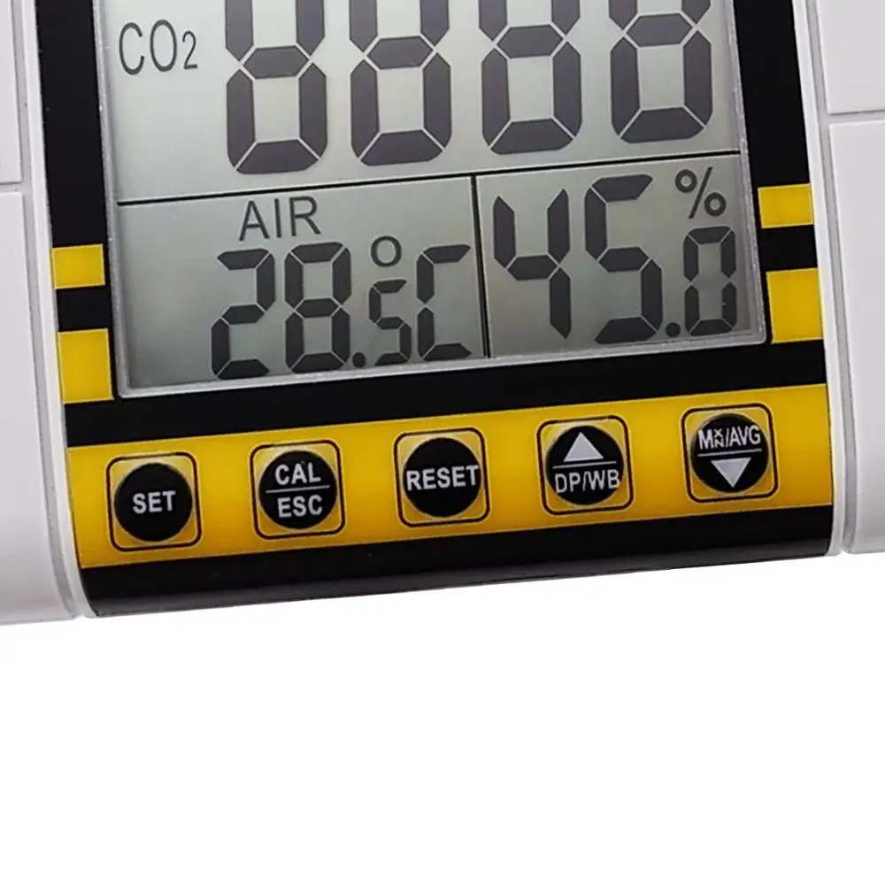 0 ~ 2000ppm диапазон настенное крепление для помещений температура качества воздуха