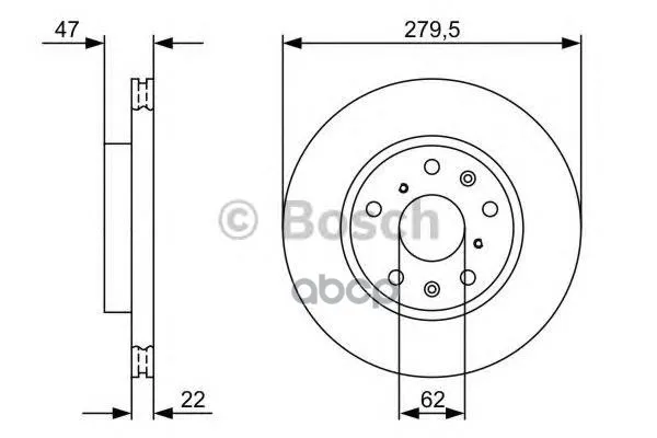 Диск Тормозной Fiat: Sedici 06- Suzuki: Sx4 06- Bosch арт. 0986479403