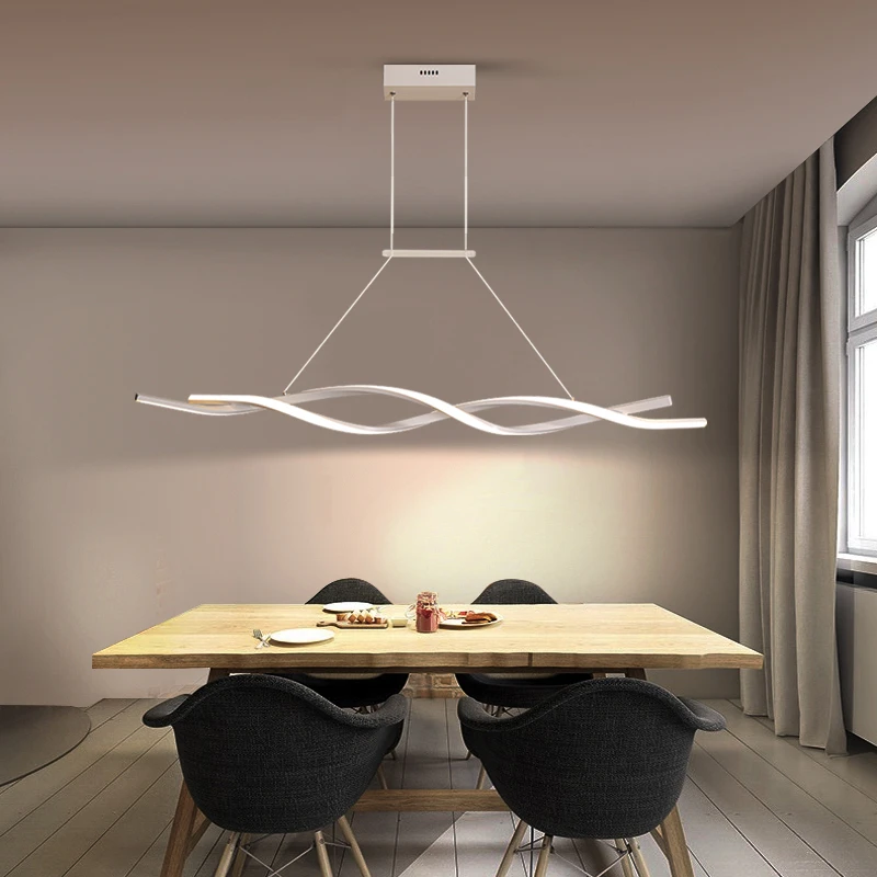 dining room chandeliers Modern LED Ceiling Chandelier for Table Dining Room Kitchen Bar Minimalist Pendant Lamp Home Decor Lighting Black White Fixtures foyer chandelier