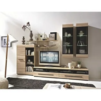 

Living room modulate FOREST oak color with crystal and LED light 280 cm