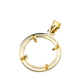 

18k gold pendant for coin 18mm. Edge [AC0979]