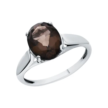 

Silver ring with раухтопазами sunlight sample 925